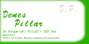 denes pillar business card